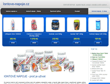 Tablet Screenshot of iontove-napoje.cz